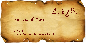 Luczay Ábel névjegykártya